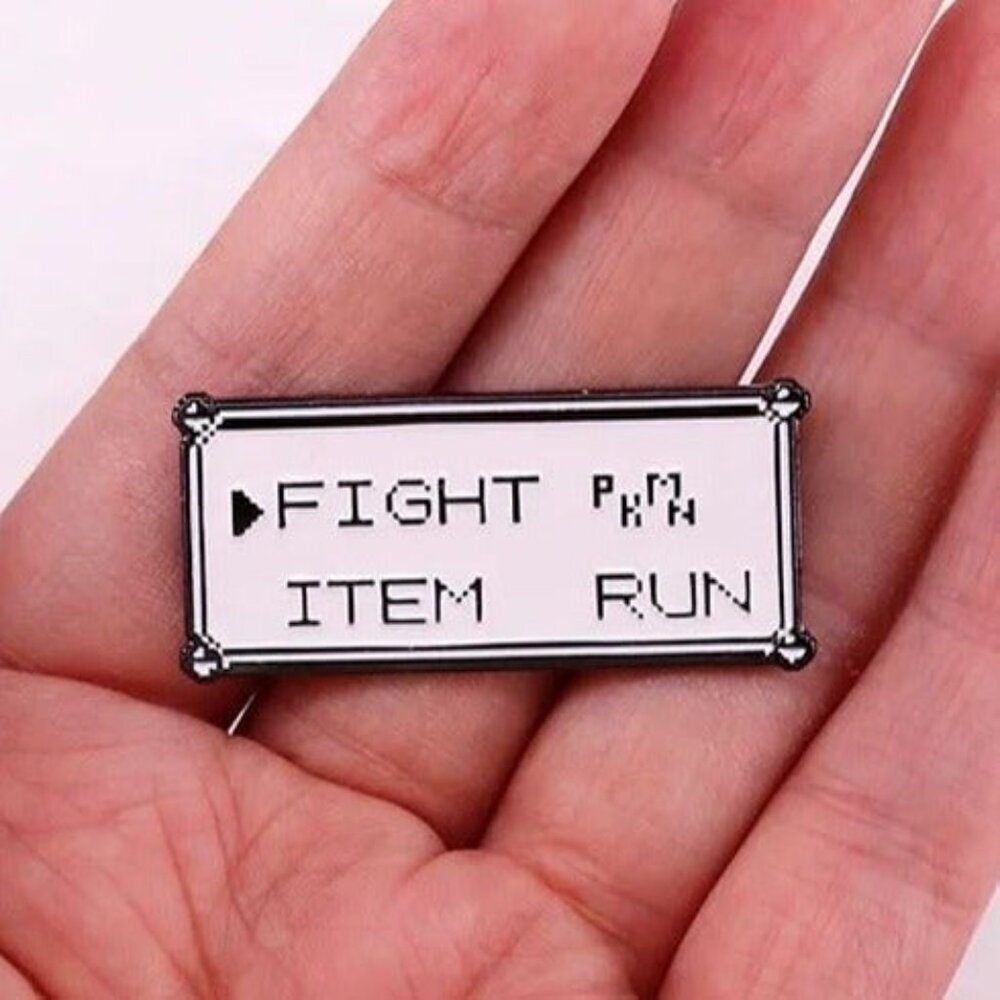 Pokémon Gameboy Battle Menu Nostalgic Retro Enamel Pin